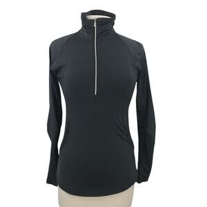 Sunice Shirt Womens Small Dark Gray Long Sleeve 3/4 Zip Golf Running Yoga Hiking